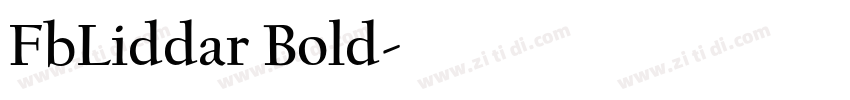 FbLiddar Bold字体转换